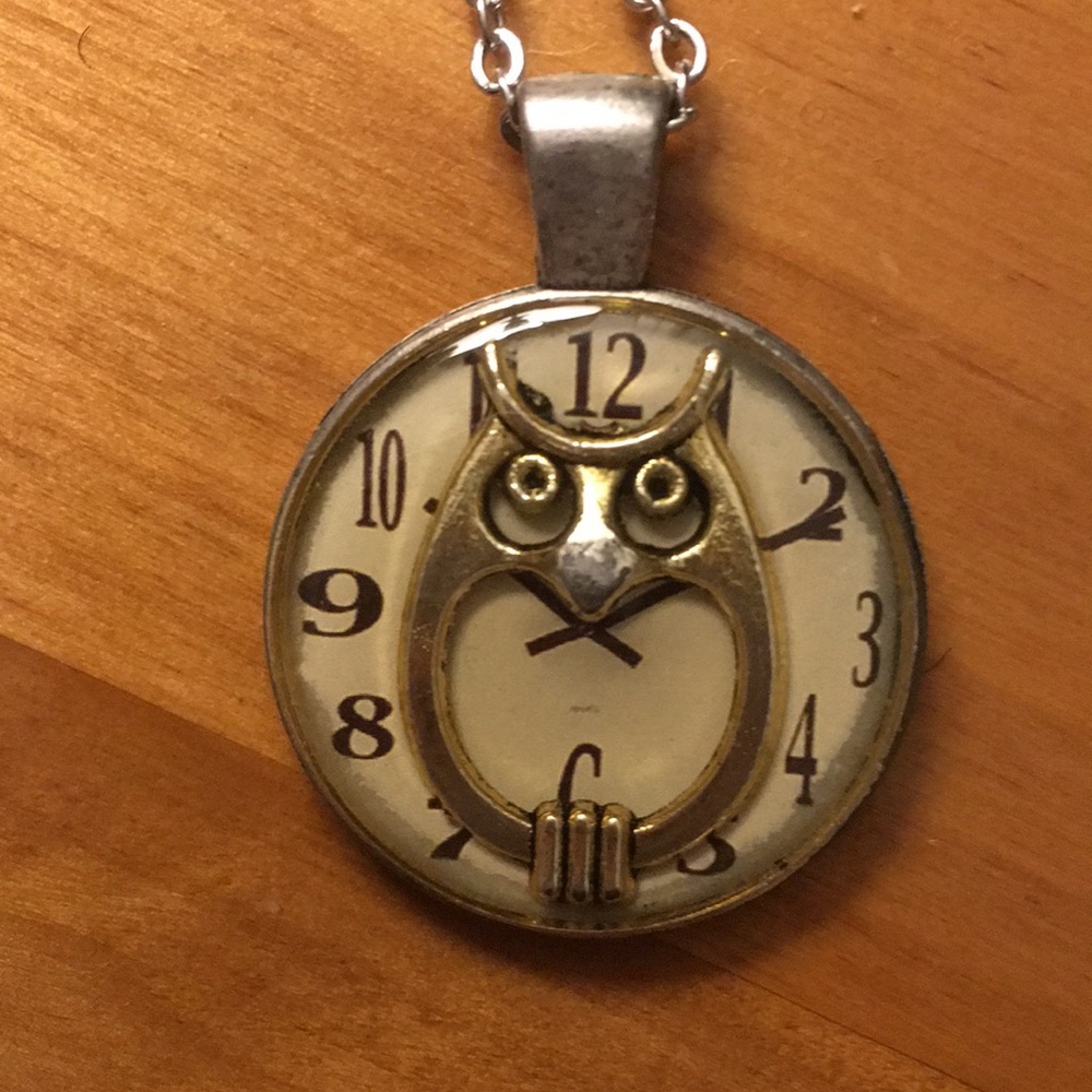 Silver Owl necklace hand crafted